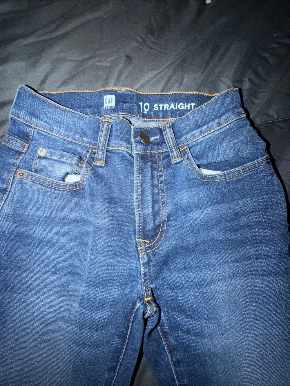 Pre-owned GAP Kids Straight Leg Jean-2 Pair Bundle-Size 10